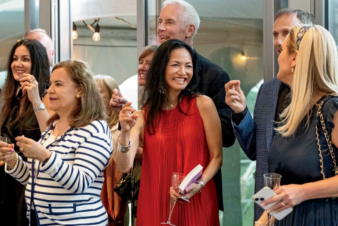68 Houda Chedid, Norbert And Loan Reidel And Sean And Lauren Brynjelsen Enjoy The Dance Performance
