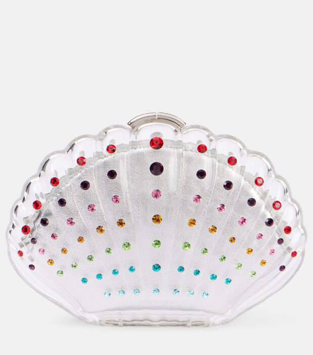 Acquazurra, Crystal Shell Embellished Clutch, Mytheresa.com