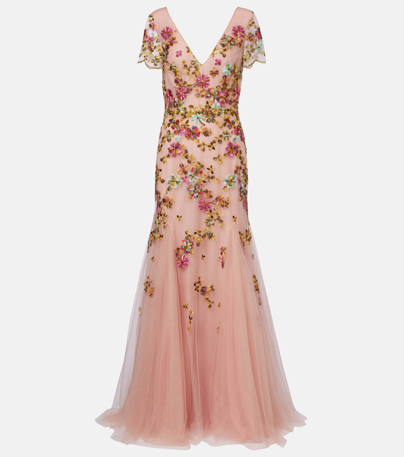 48 Costarellos, Polina Embroidered Tulle Gown, Mytheresa.com