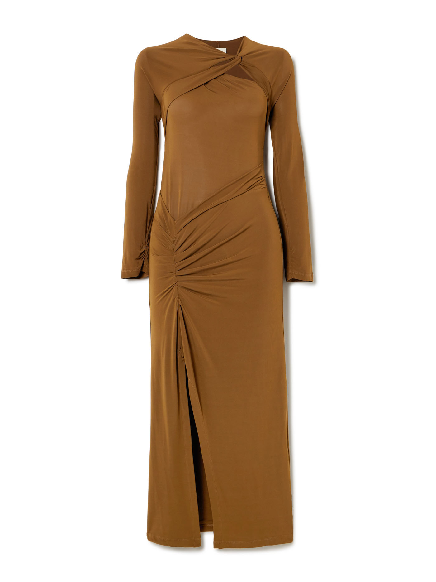 48 Isabel Marant, Evelina Asymmetric Knotted Stretch Jersey Midi Dress, Net A Porter.com
