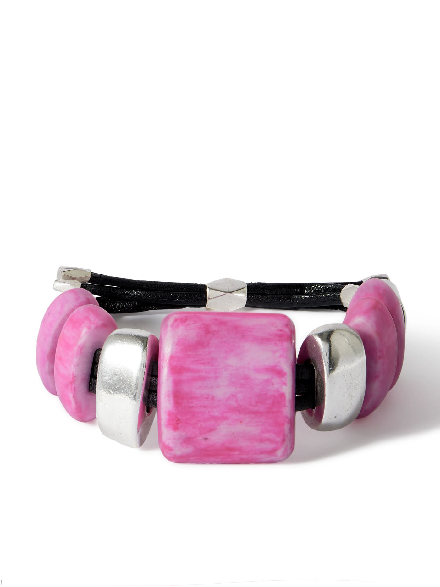 48 Isabel Marant, Paradise Silver Tone, Resin, And Leather Bracelet, Net A Porter.com