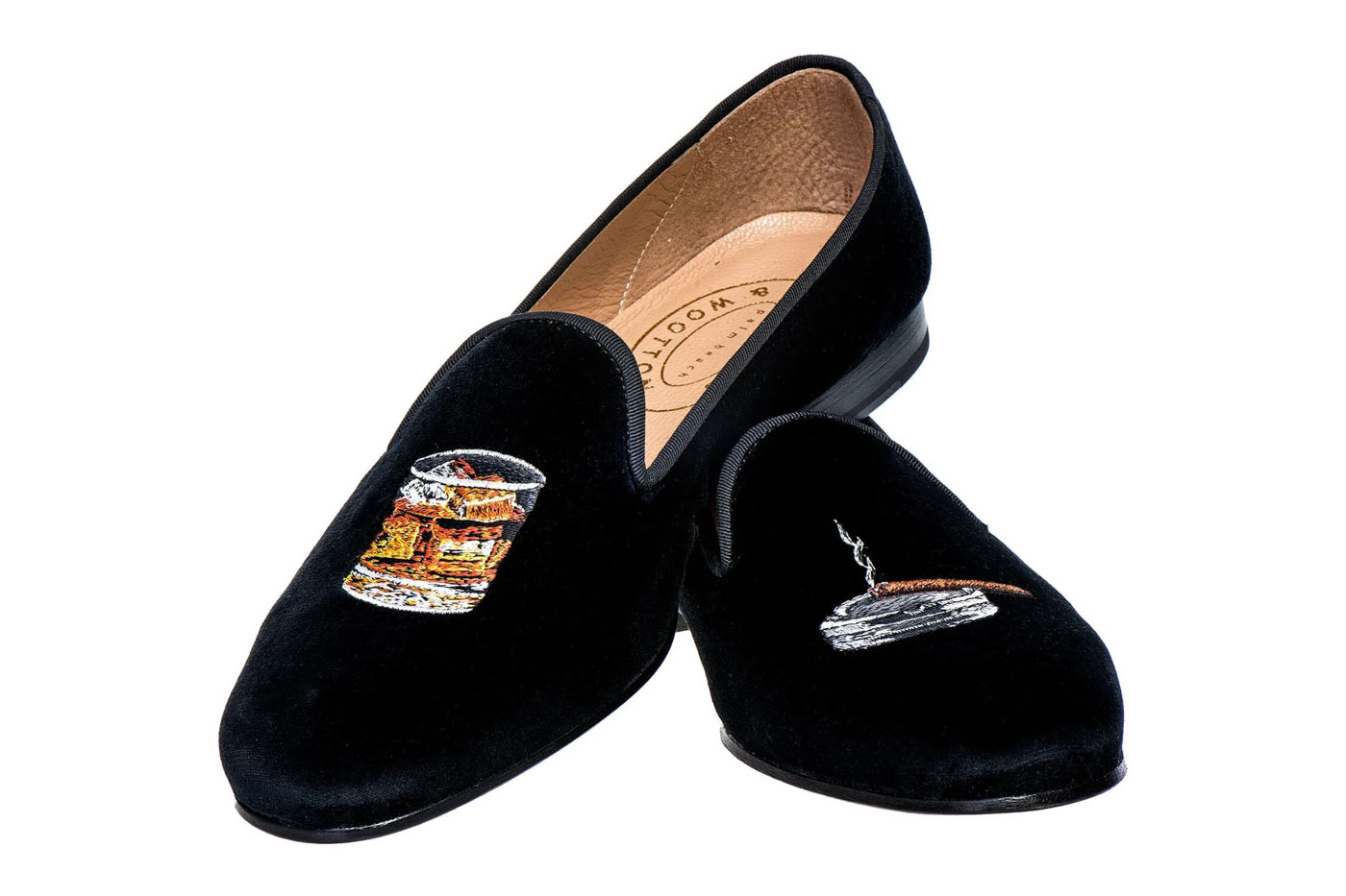 49 11. Stubbs & Wootton Scotch And Cigar Velvet Slippers