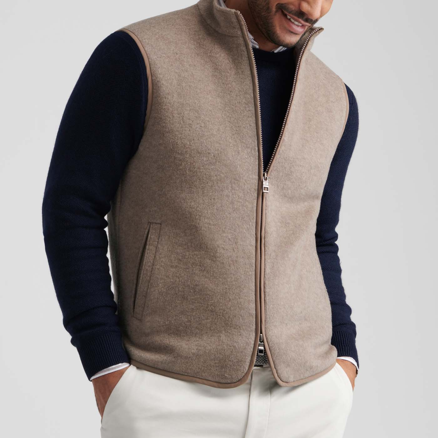 49 7. Peter Millar Crown Flex Merino Vest In Grain