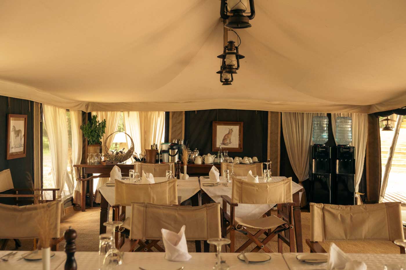 62 Interior Of The Dining Tent At Serengeti Pioneer Camp