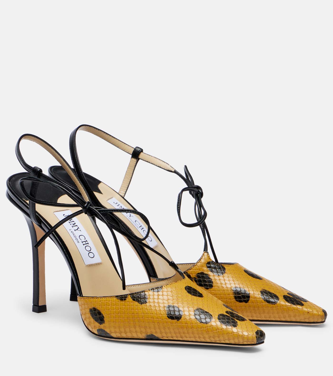 Jimmy Choo, Archive Bow 100 Leather Slingback Pumps, Mytheresa.com