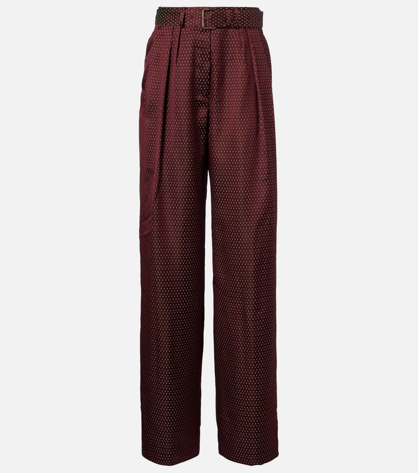 44 Dries Van Noten, Belted High Rise Wide Leg Pants, Mythersa.com