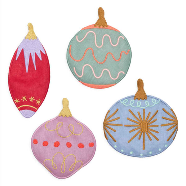 80 Main Piecework Puzzles, Assorted Set Of 4 Deck The Halls Linen Cocktail Napkins, Nordstrom.com