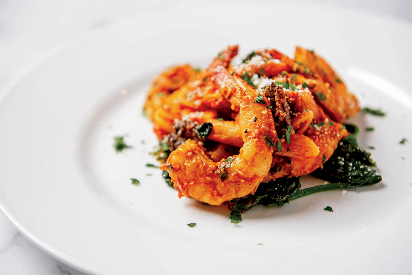 92 Summer Vegetable Shrimp Pasta (justin Diglia) 