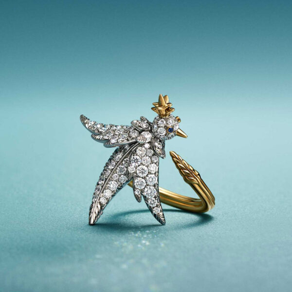 23 Main Tiffany & Co., Bird Ring In Platinum And Gold With Diamonds, Tiffany.com