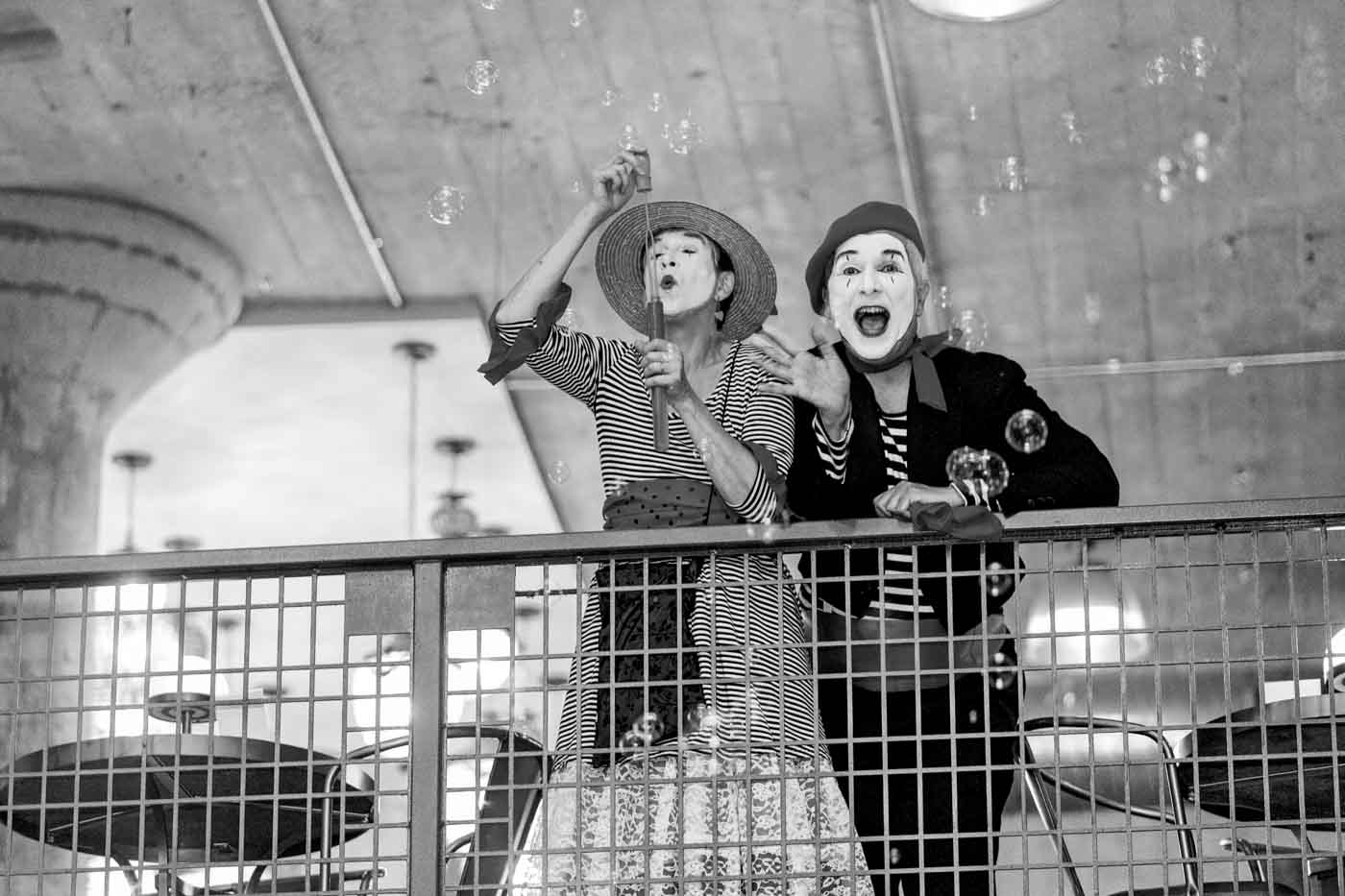 35 Mimes Entertained Guests