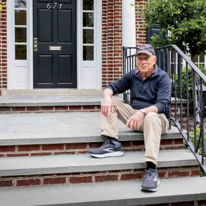 36 Main John Abendshien On Steps Of Home Alone House
