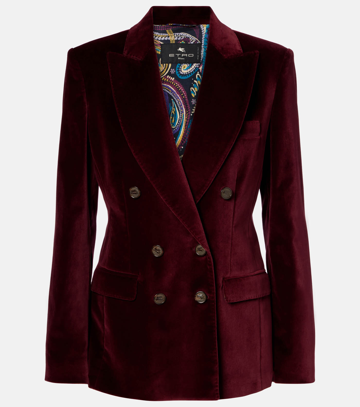 44 Etro, Double Breasted Cotton Velvet Blazer, Mytheresa.com
