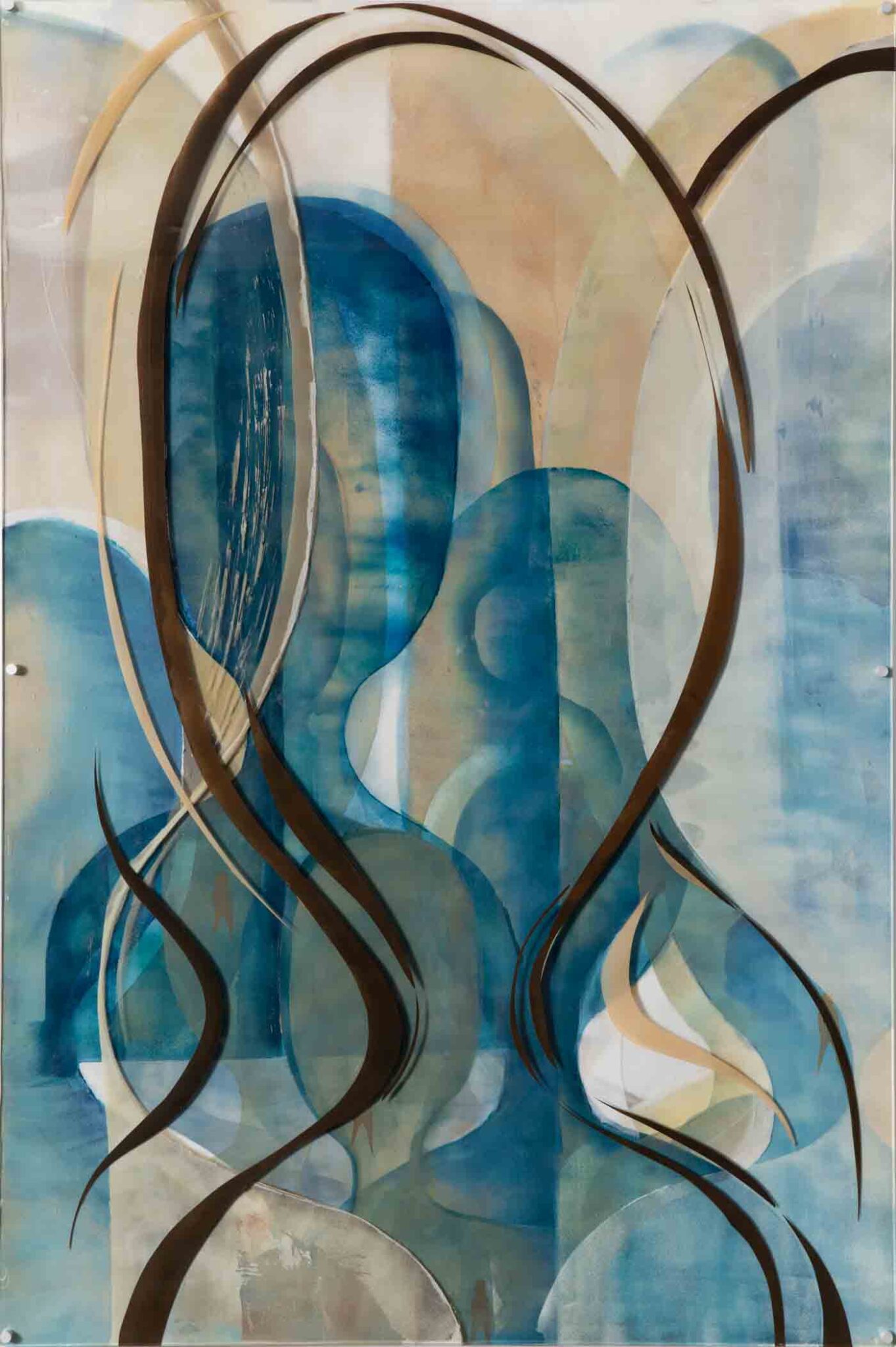 54 Breath Of The Tides, 2025, Acrylic Paint On Duralax And Plexiglass, 40 X 60. Photography By Travis Roozée