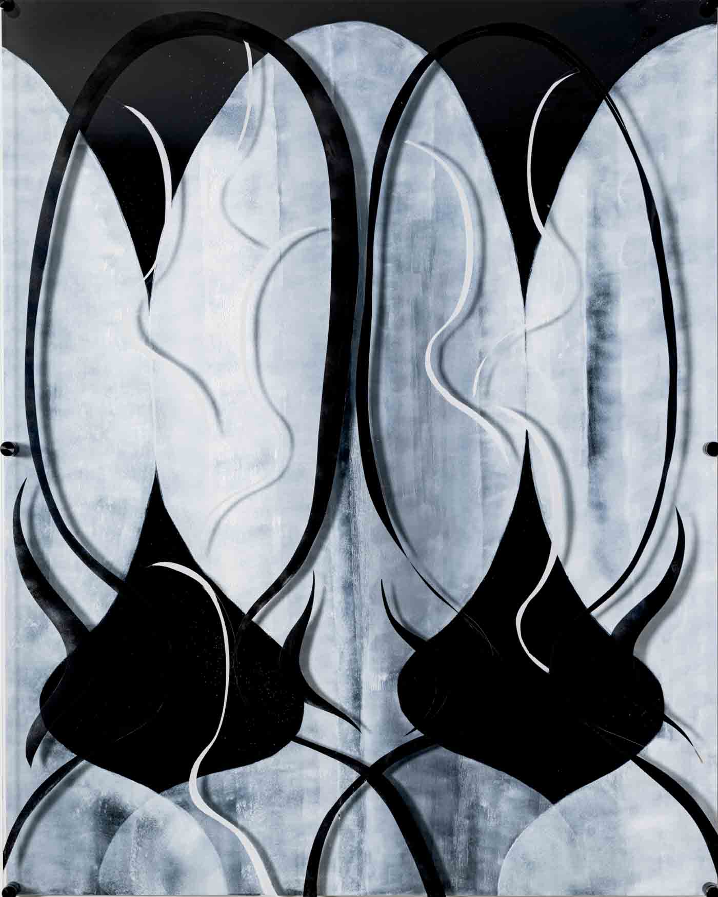 54 Now & Then, 2025, Acrylic On Duralax And Plexiglass, 48” X 60” Photography By Travis Roozée