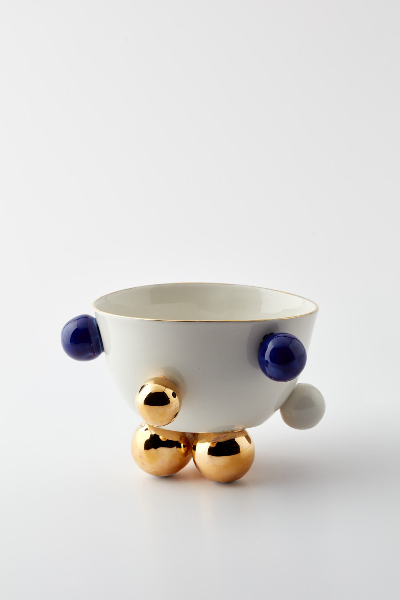 84 Ked Interiors, Porcelain Gold Bowl Cosmos Dark Blue, Kedinteriors.com