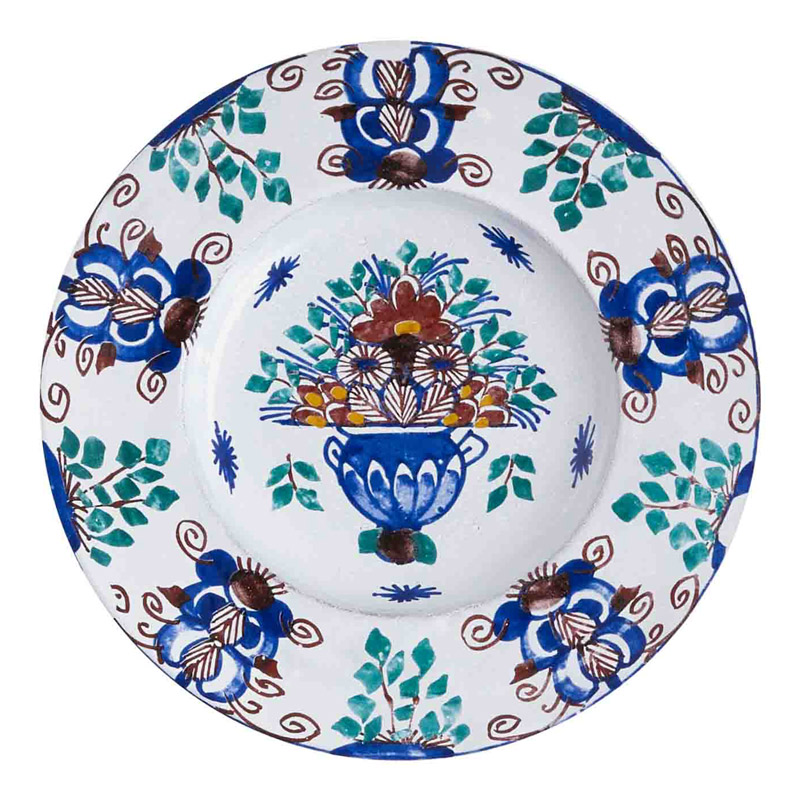 84 Main Astier De Villatte Dutch Peacock Plate, Jaysonhome.com