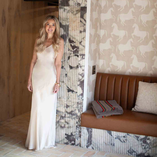 28 Main Dr. Meghan Leggero Wears A Silk Satin Slip Dress By Alc From Neiman Marcus Northbrook. (prefer)