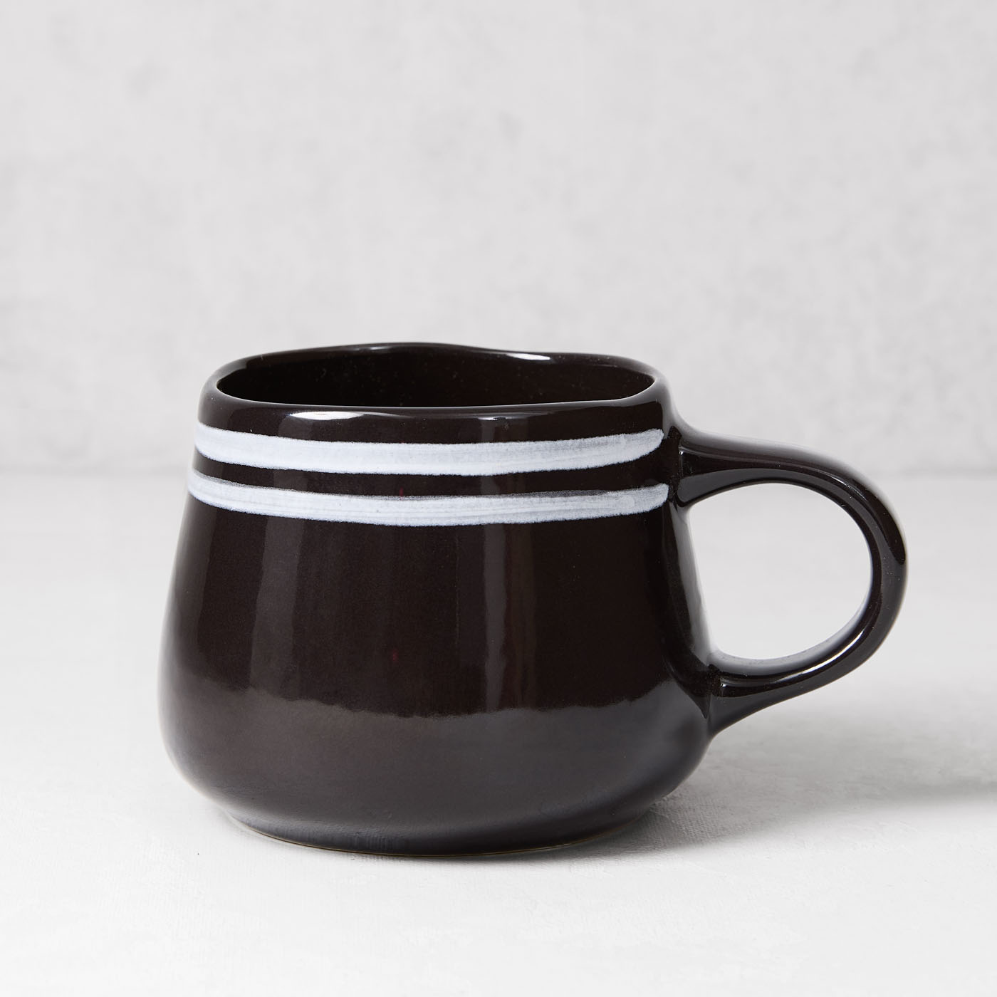 86 Diane Keaton + Hudson Grace, Double Stripe Mug, Hudsongracesf.com