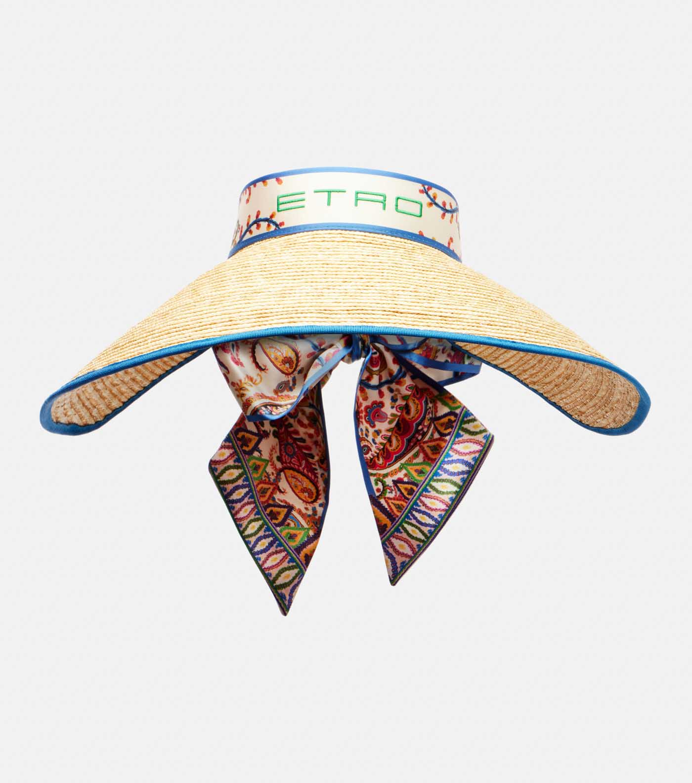 36 Etro, Logo Straw Visor, Mytheresa.com