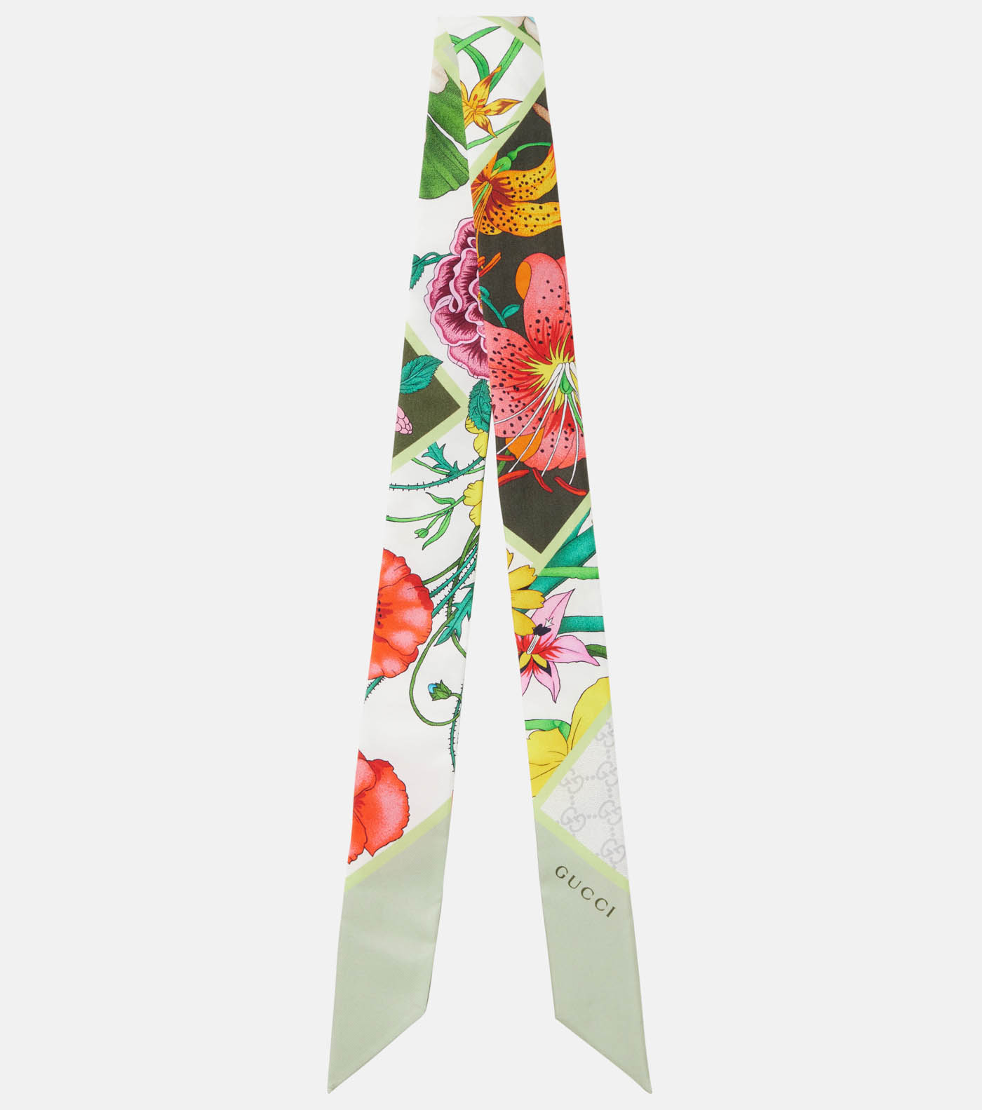 36 Gucci, Printed Twill Silk Scarf, Mytheresa.com