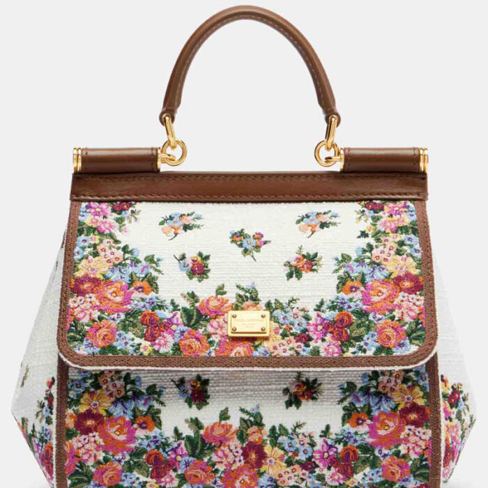 30 Main Dolce&gabbana, Sicily Medium Leather Trimmed Top Handle Bag, Mytheresa.com