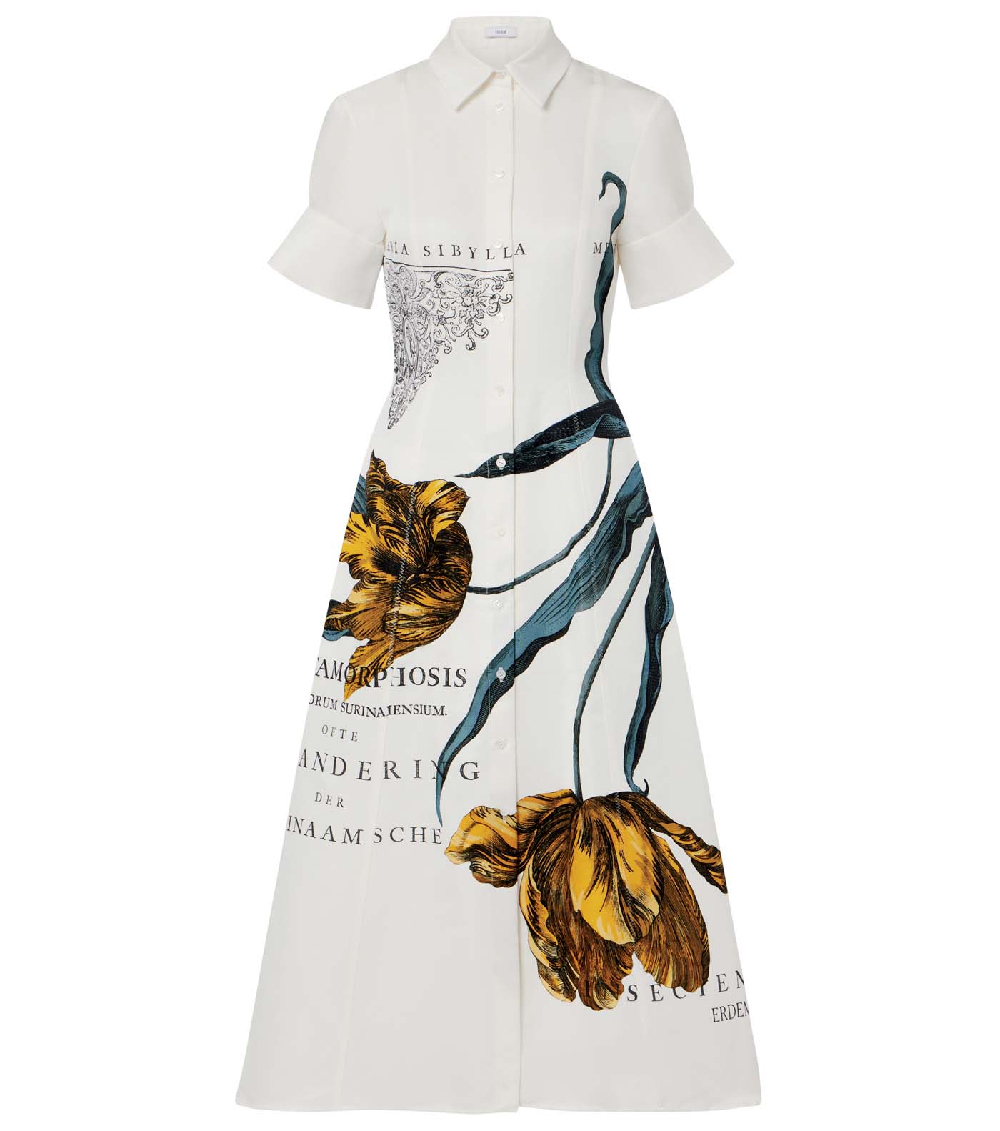 32 Erdem Printed Cotton Blend Shirt Dress, Mytheresa.com