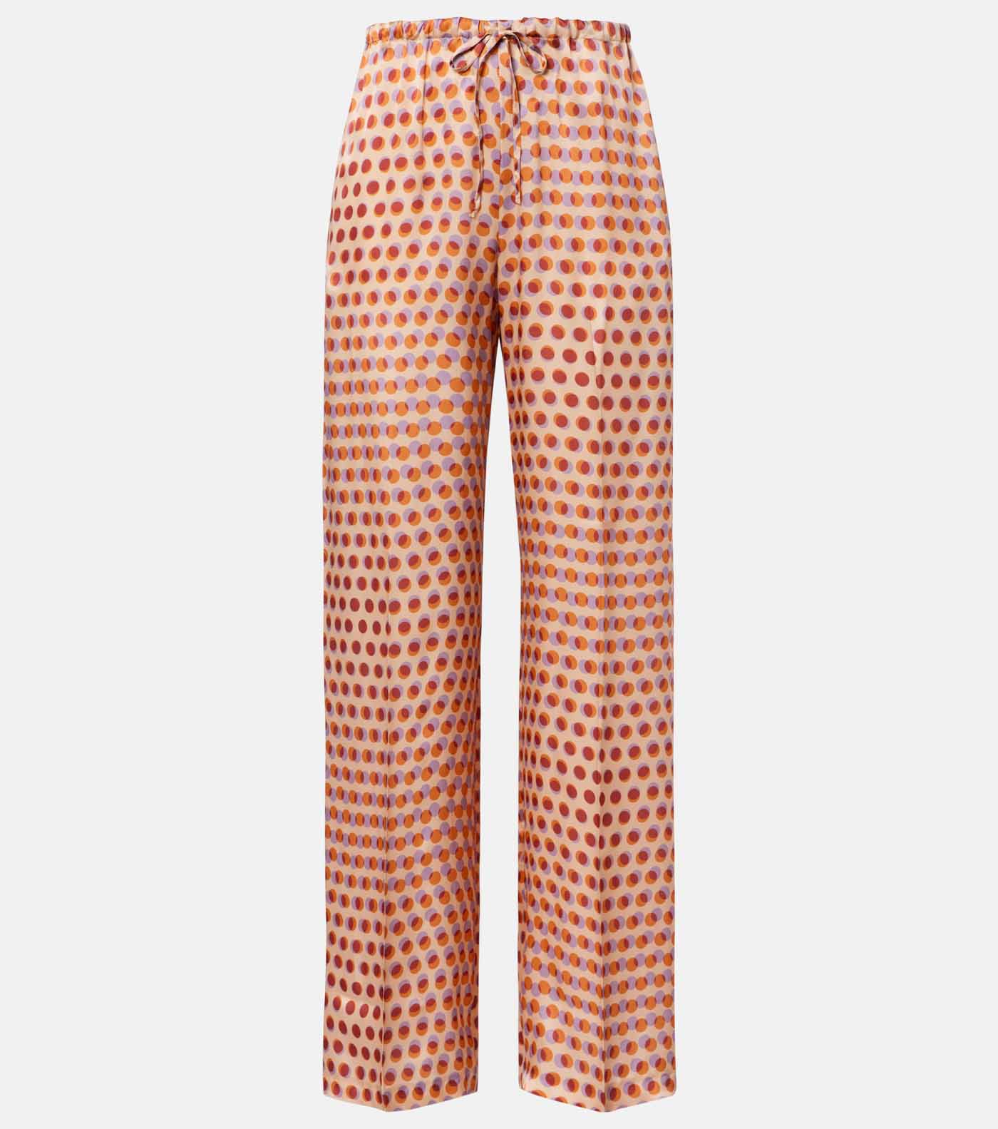 34 Dries Van Noten, Polka Dot Silk Wide Leg Pants, Mytheresa.com