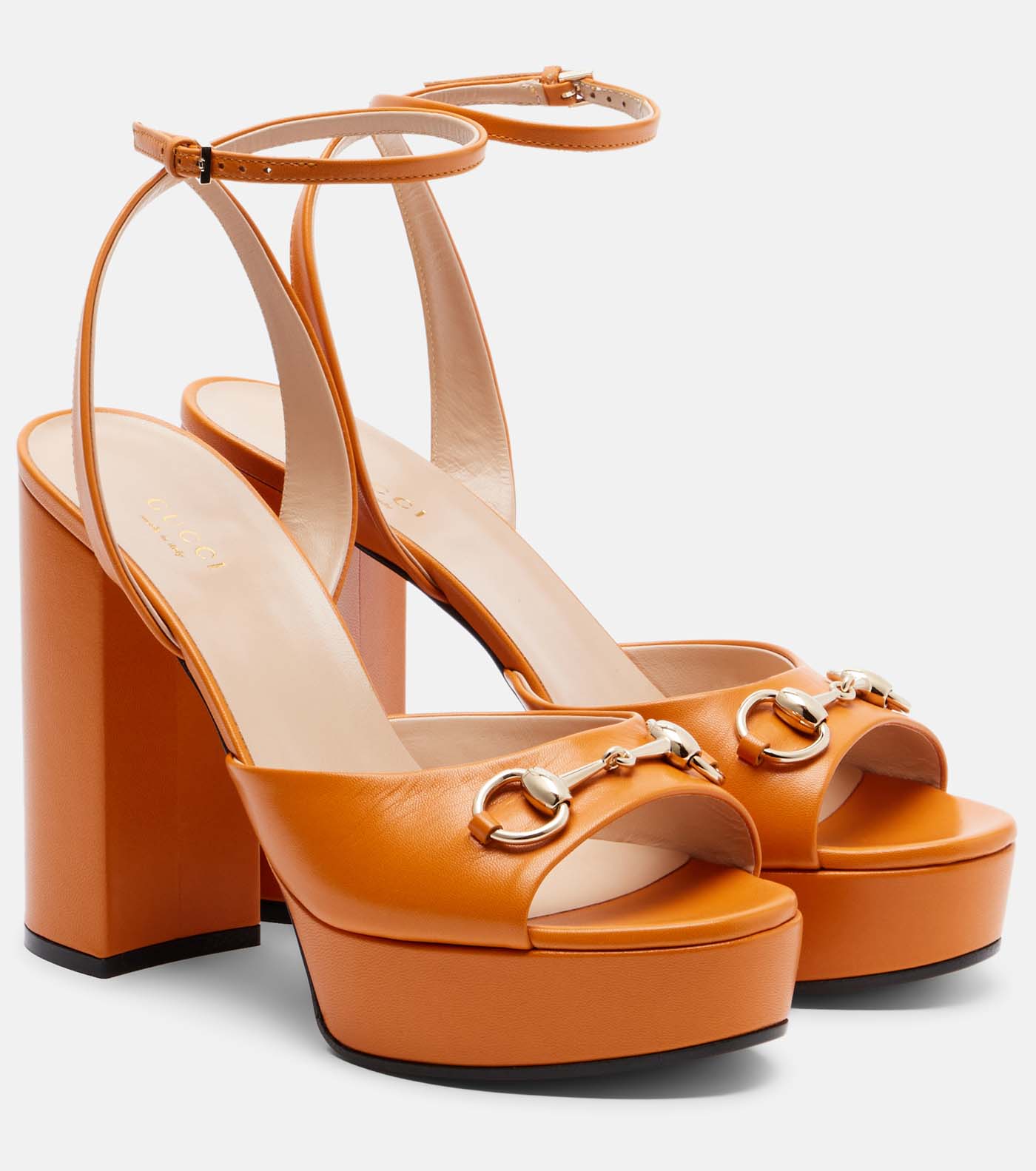 34 Gucci, Horsebit Leather Platform Sandals, Mytheresa.com
