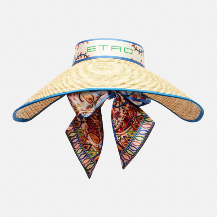 36 Main Etro, Logo Straw Visor, Mytheresa.com