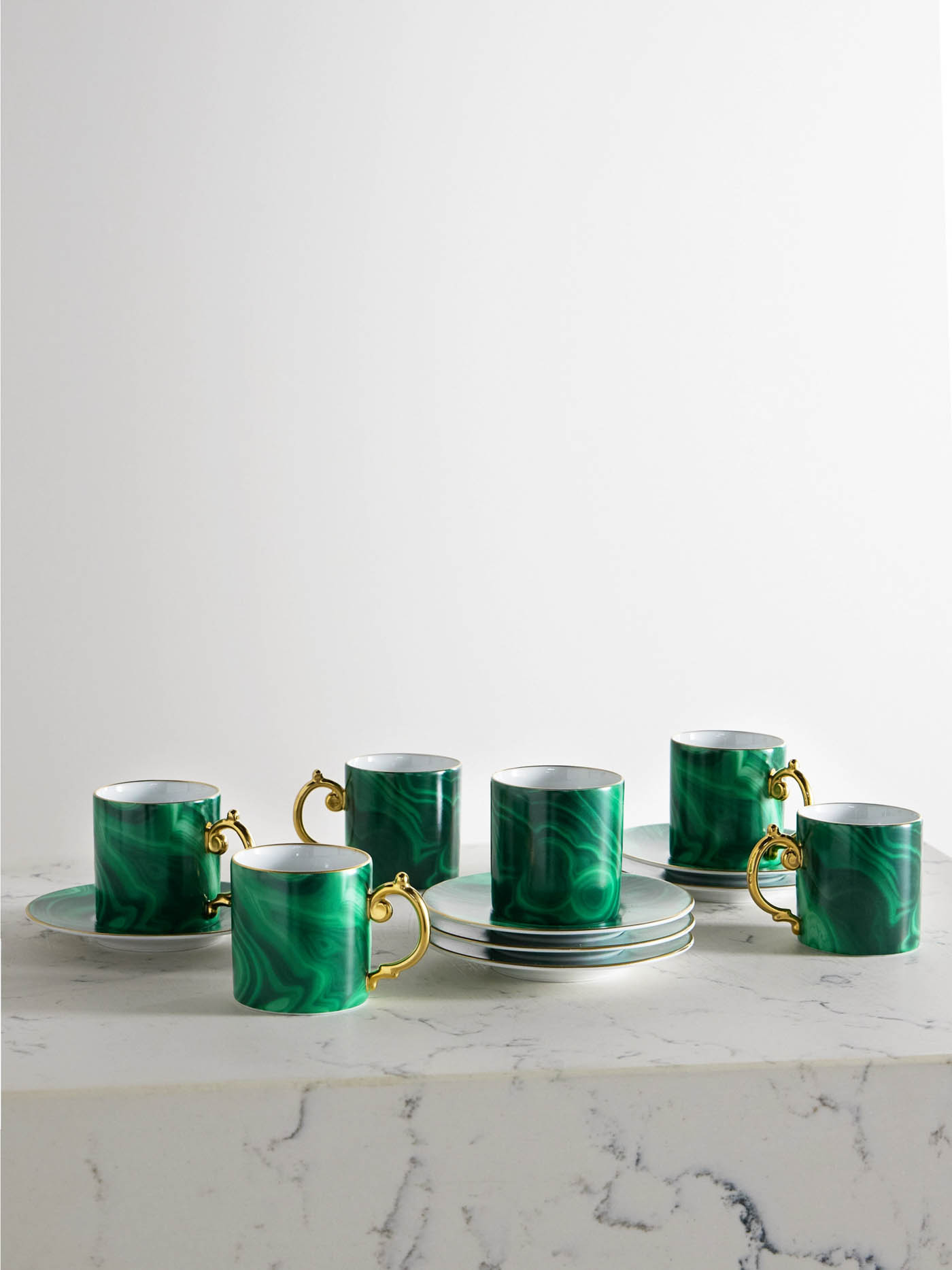 82 L'objet, Malachite Porcelain Espresso Cups And Saucers, Net A Porter.com
