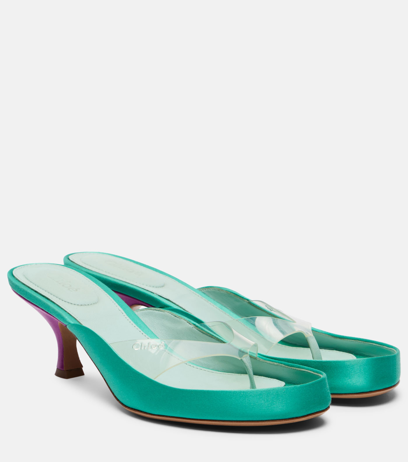 34 Chloé, Junie Leather And Tpu Thong Sandals, Mytheresa.com
