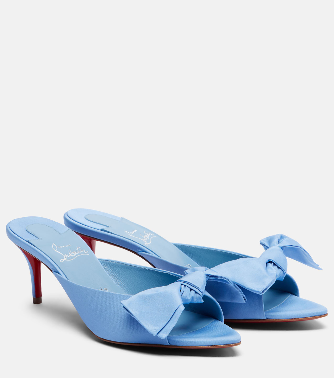 34 Christian Louboutin, Mulazee Bow Detail Silk Taffeta Mules, Mytheresa.com