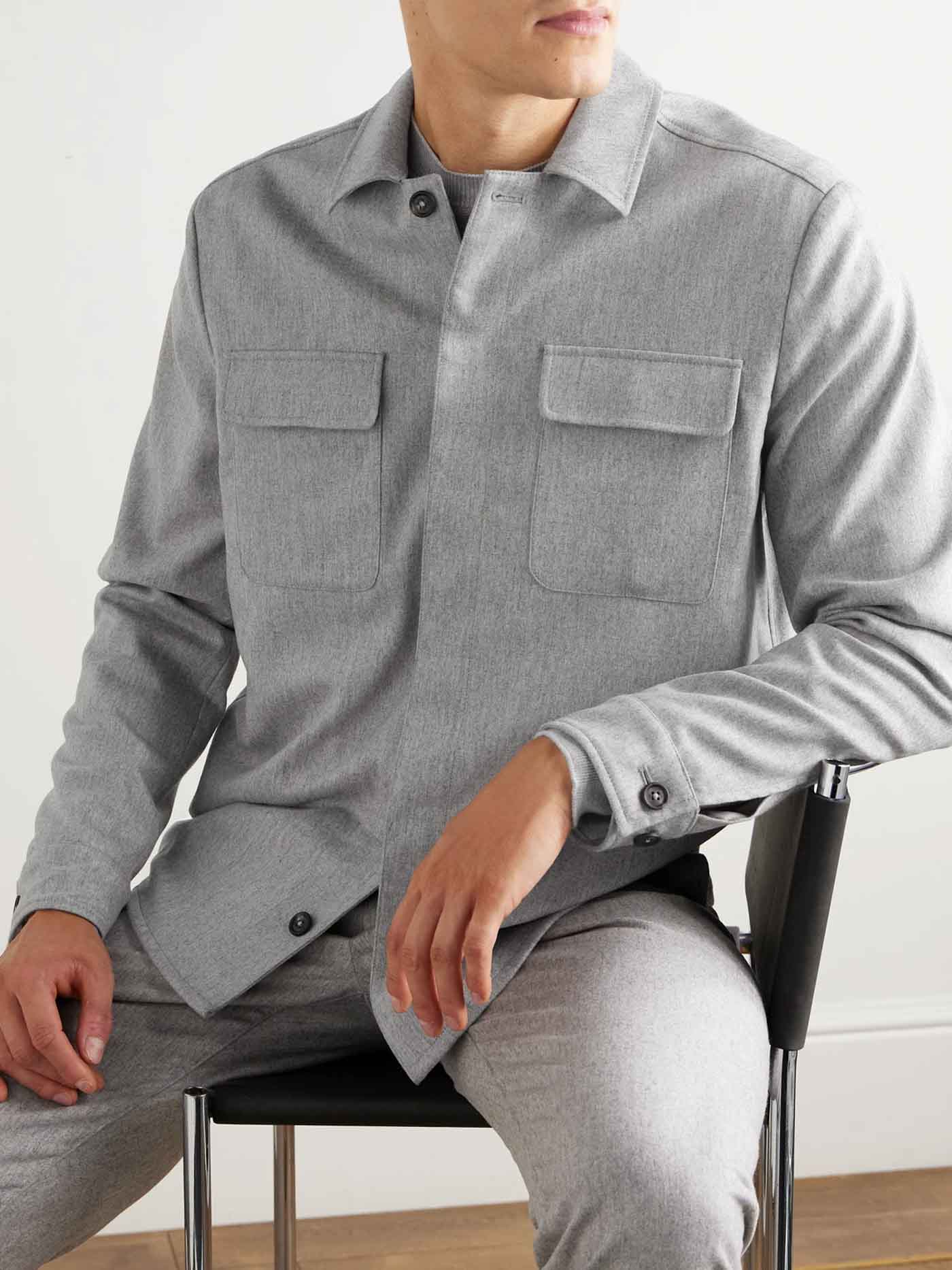 45 Eleventy Knitted Overshirt