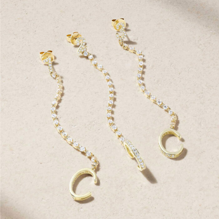 13 Main Anita Ko, 18 Karat Gold Diamond Earring, Net A Porter.com