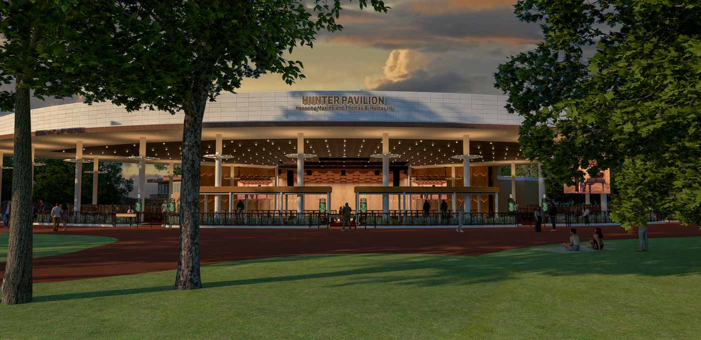 59 Rendering Of The West Lawn Facing The Newly Renovated Hunter Pavilion