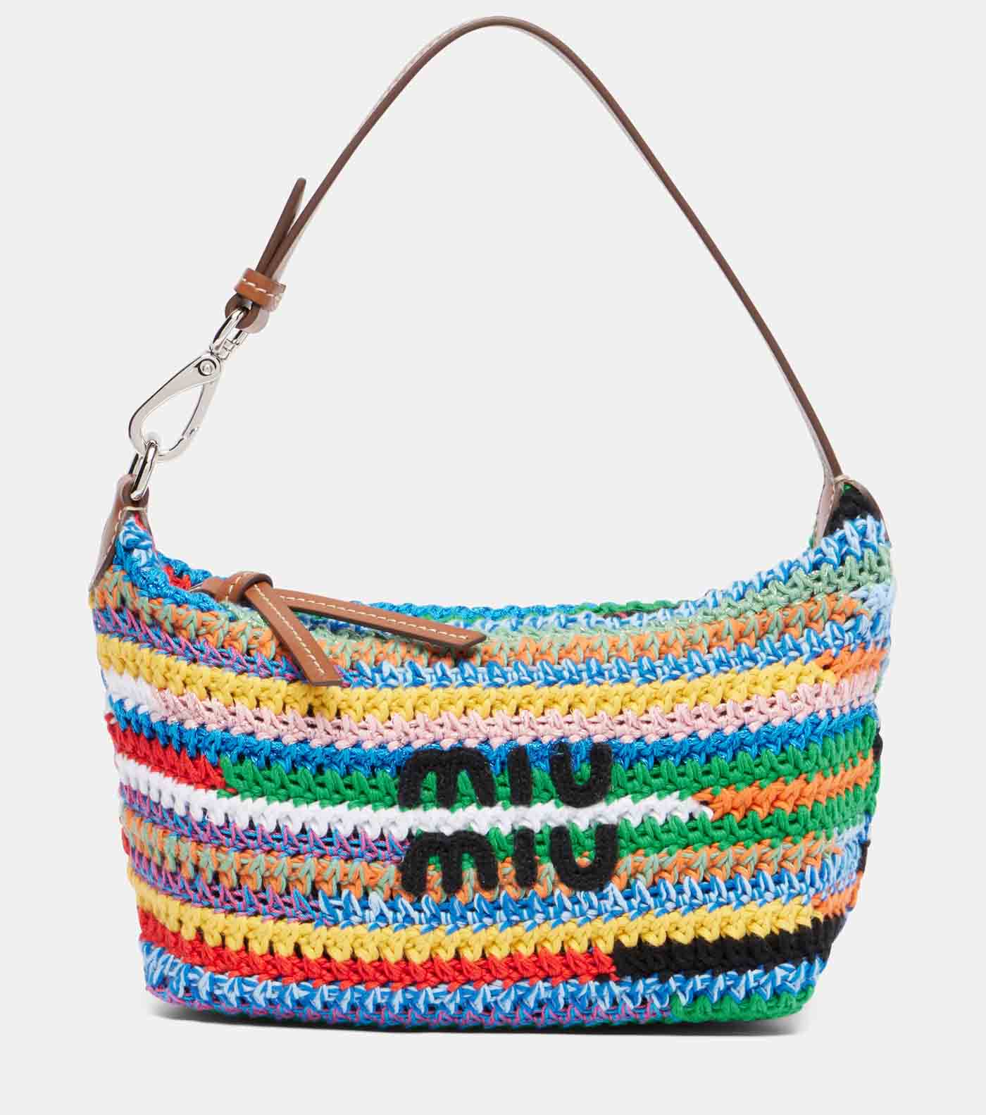 33 Miu Miu Logo Crochet Shoulder Bag, $1,620, Mytheresa.com