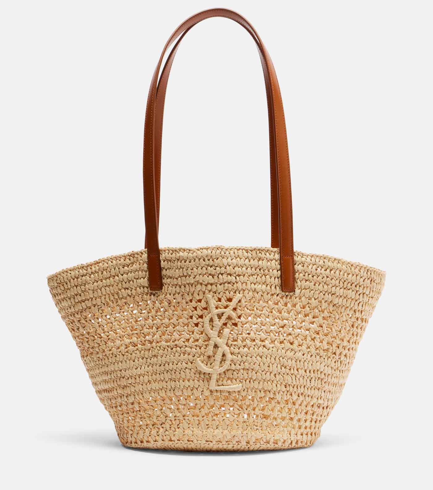 33 Saint Laurent Panier Small Raffia Bucket Bag, $2,300, Mytheresa.com