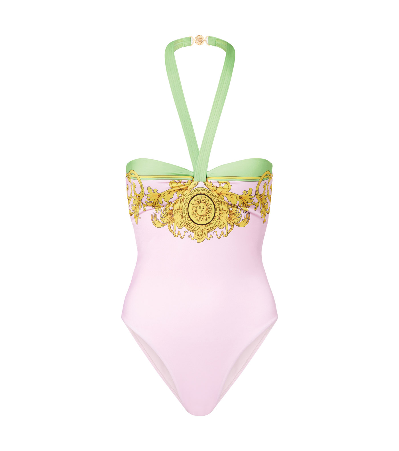 33 Versace, Printed Halterneck Swimsuit, Mytheresa.com