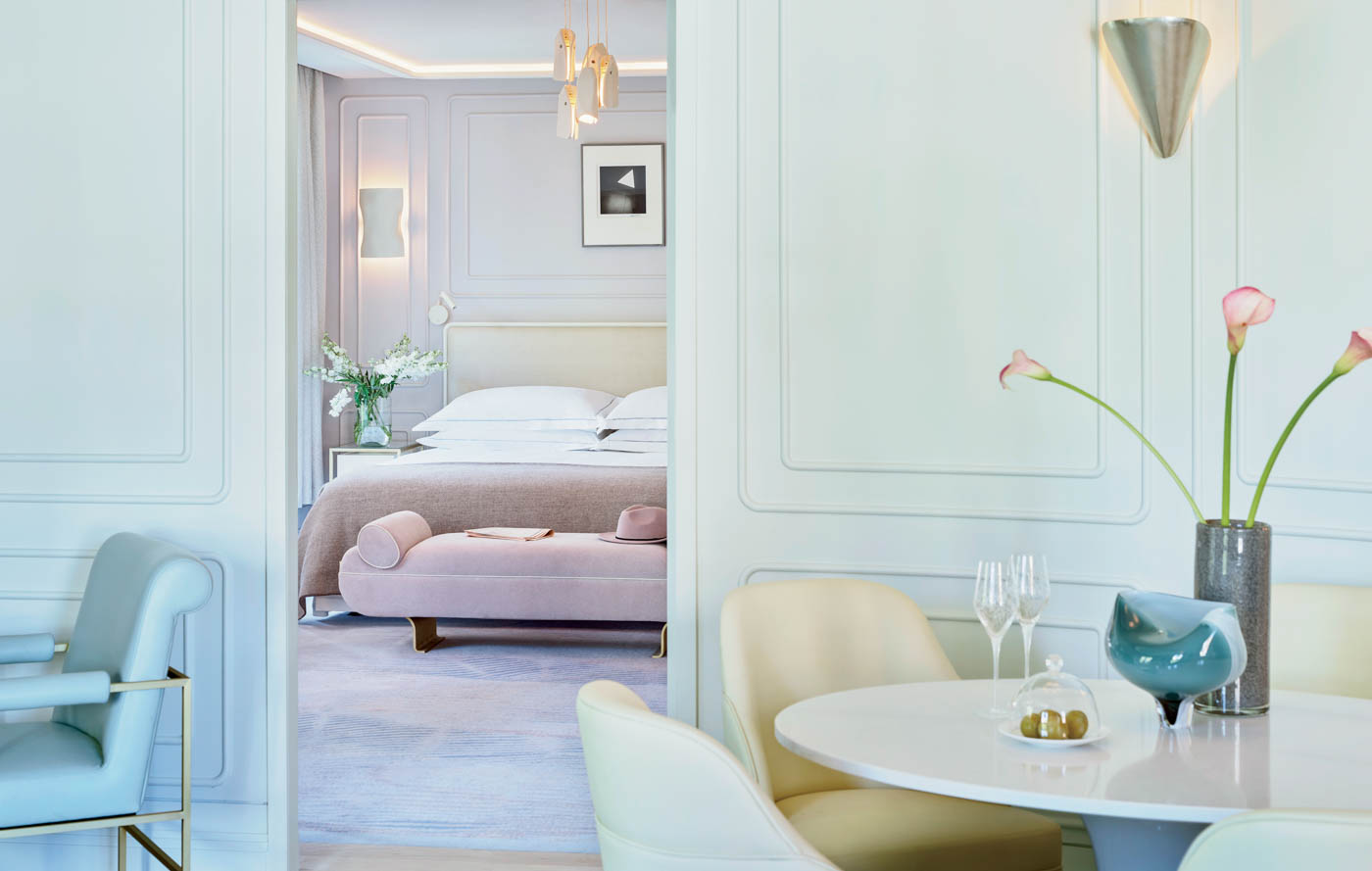 56 Suite Dining Area With View Into Bedroom