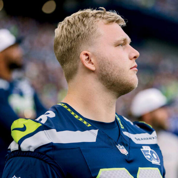 61 Main (please Use) Seattle Seahawk Rookie Rylie Mills At The 2026 Super Bowl.