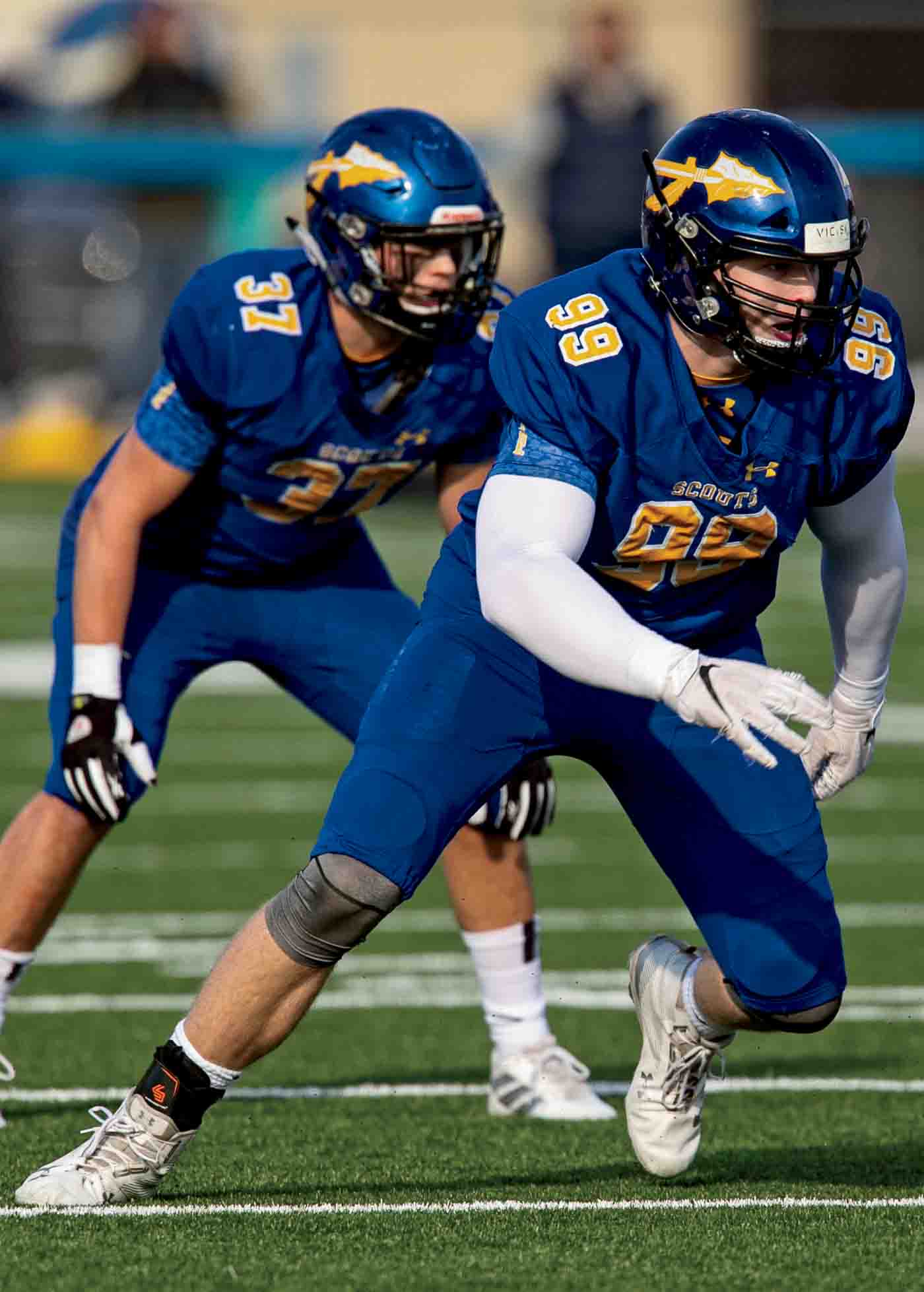 61 Rylie Mills Wearing Number 99 As A Lake Forest Scout. Photograph By Joel Lerner