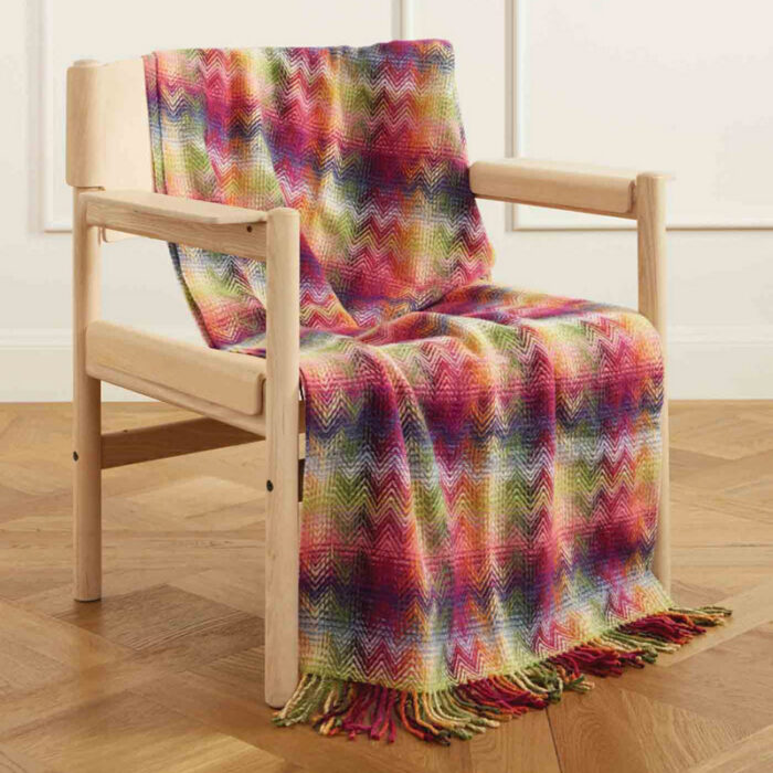 72 Main Missoni Home, Montgomery Fringed Striped Recycled Wool Blend Throw, Net A Porter.com