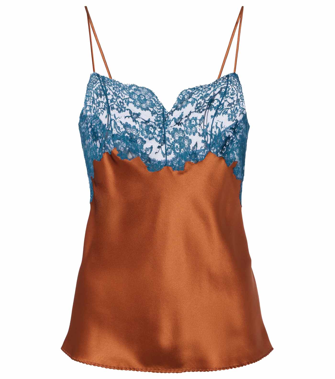 36 Saint Laurent, Lace Trimmed Silk Satin Camisole, Mytherea.com