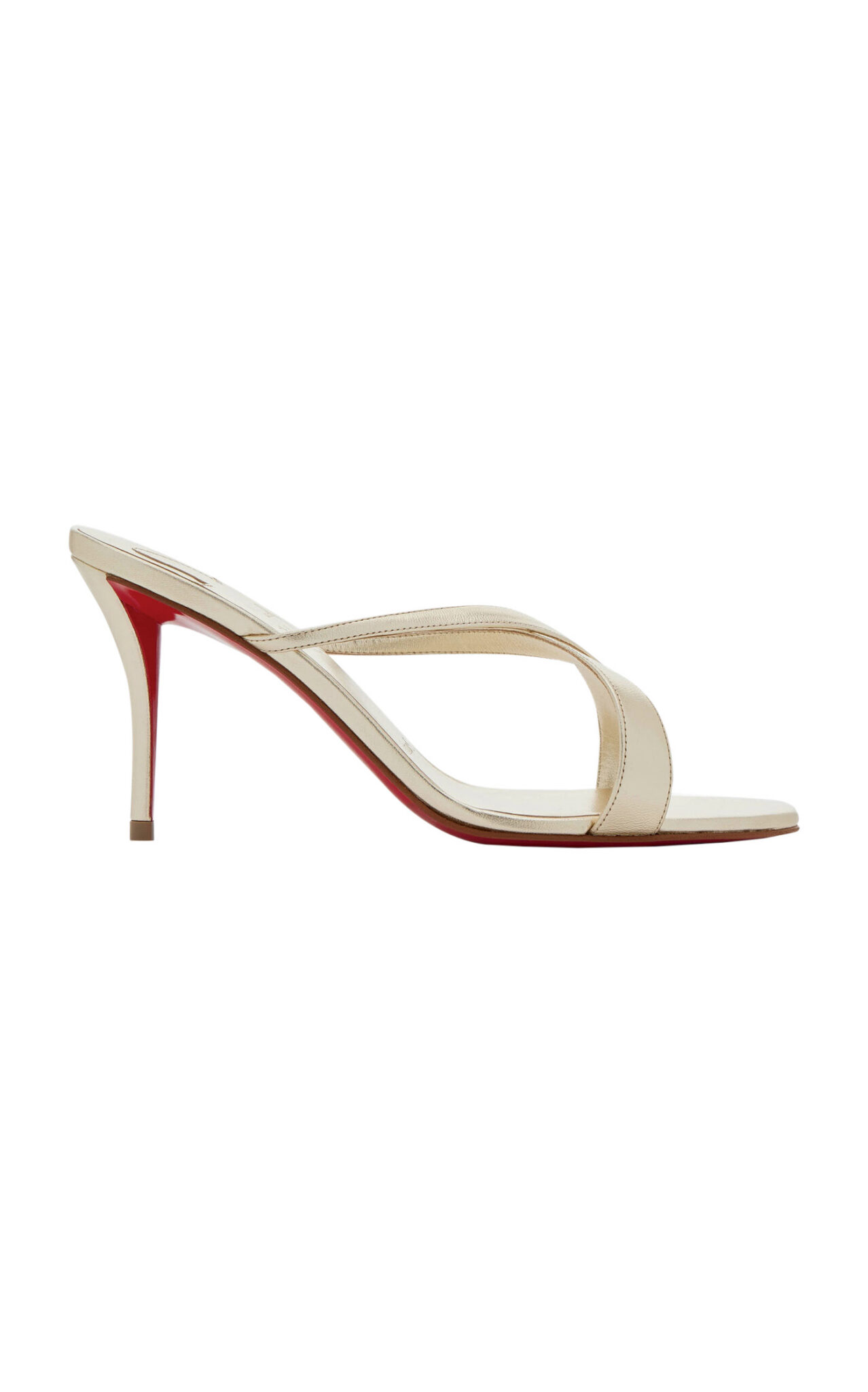 40 Christian Louboutin Mulazee Cross Metalic Leather Sandals, Modaoperandi.com