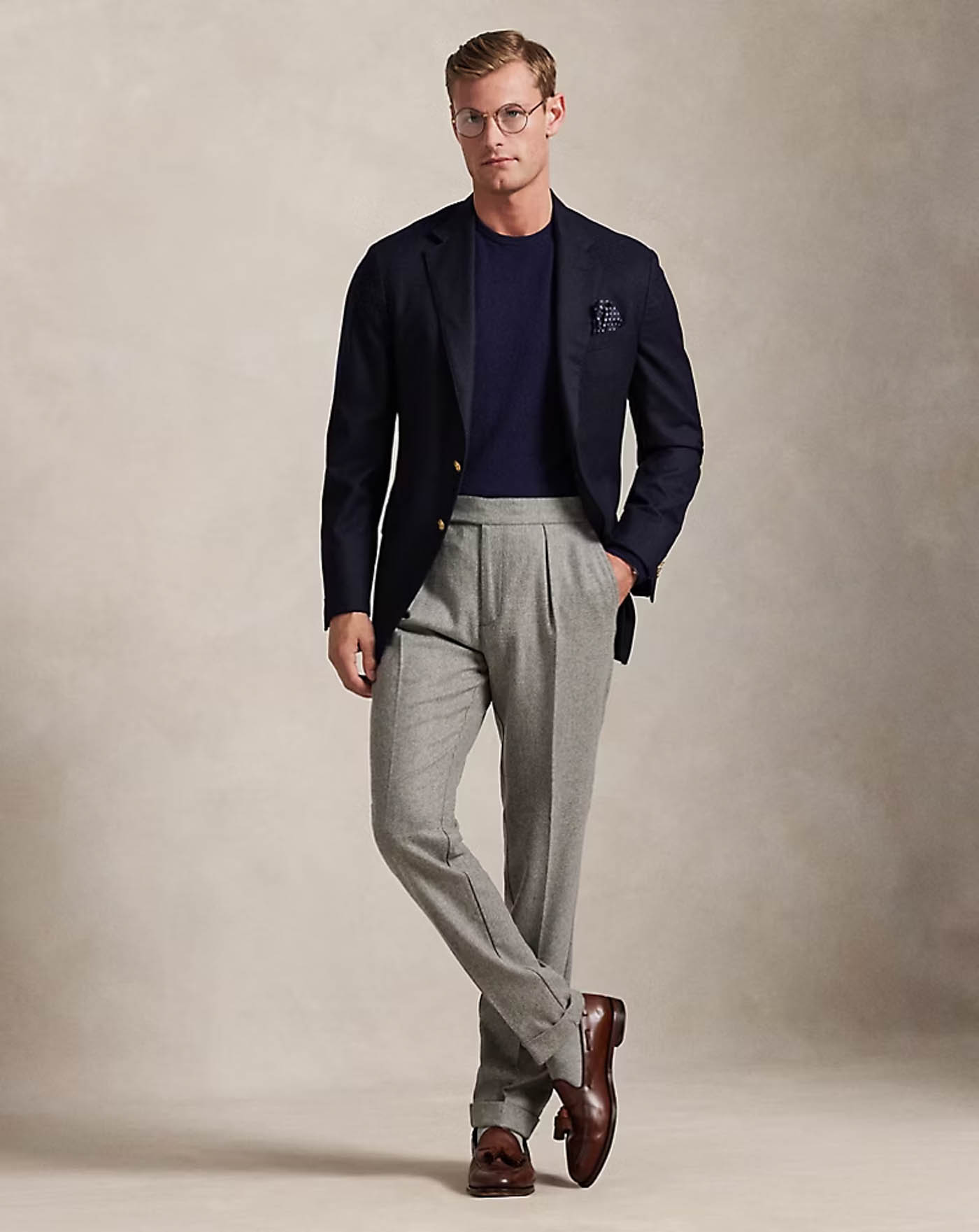 53 Polo Ralph Lauren Pleated Wool Flannel Trouser