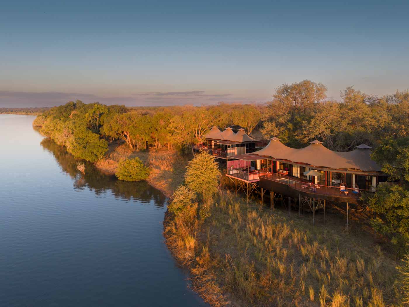 81 Anantara Tented Camp Kafue River Pool Villa Evening (1)