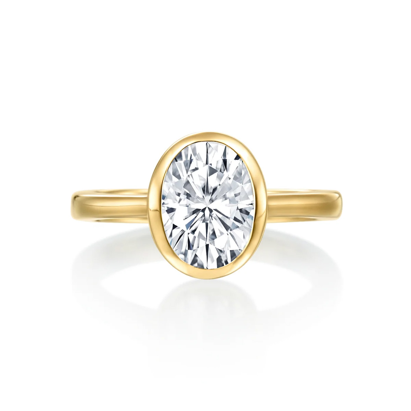 Gold Coast Oval Bezel Solitaire Wedding Ring
