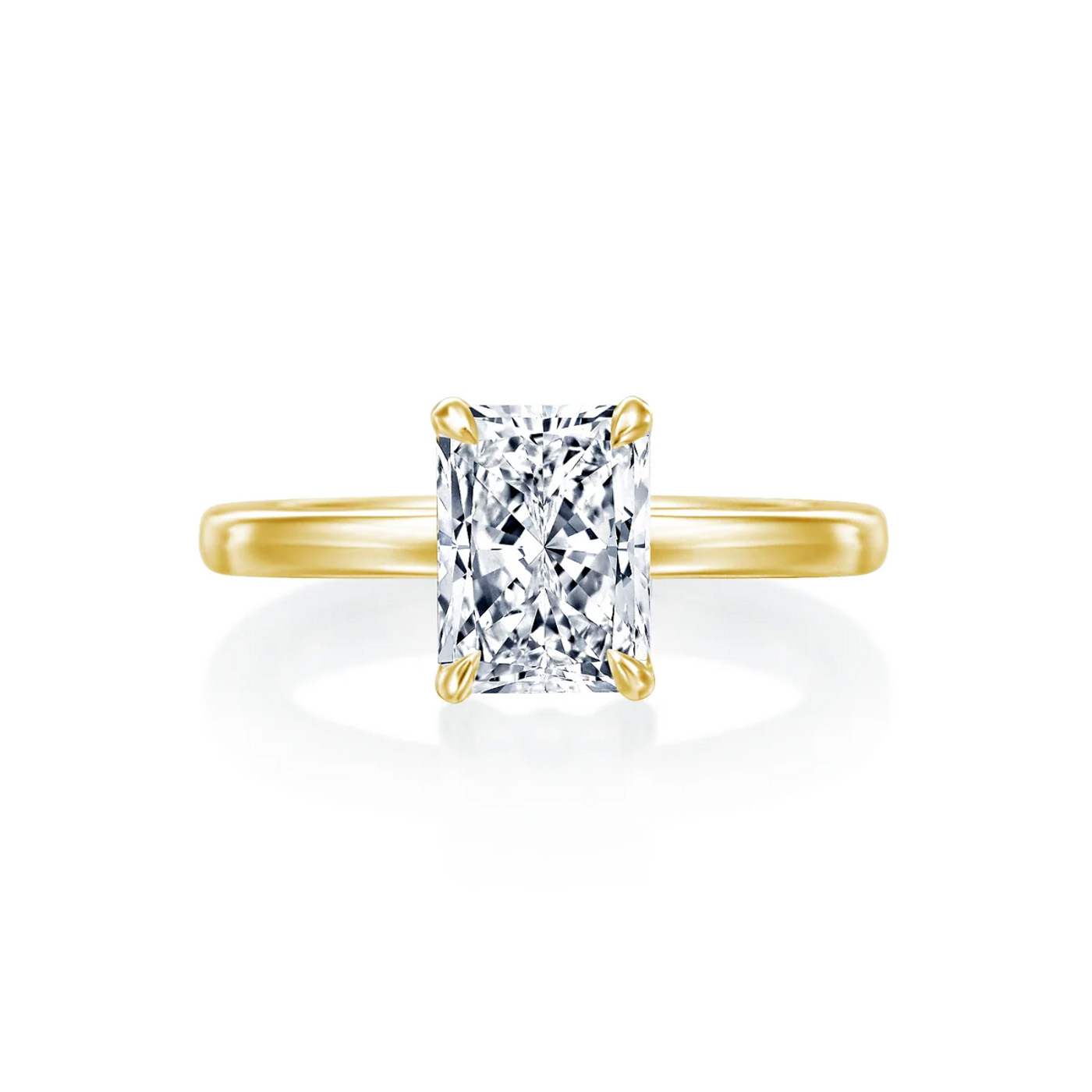 Gold Coast Radiant Solitaire Wedding Ring