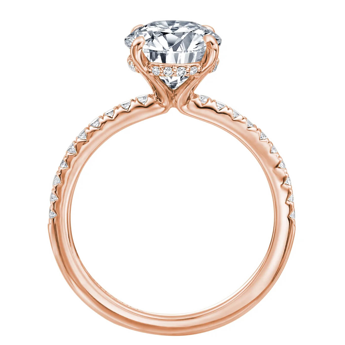 Lincoln Park Oval Diamond Hidden Halo Wedding Ring