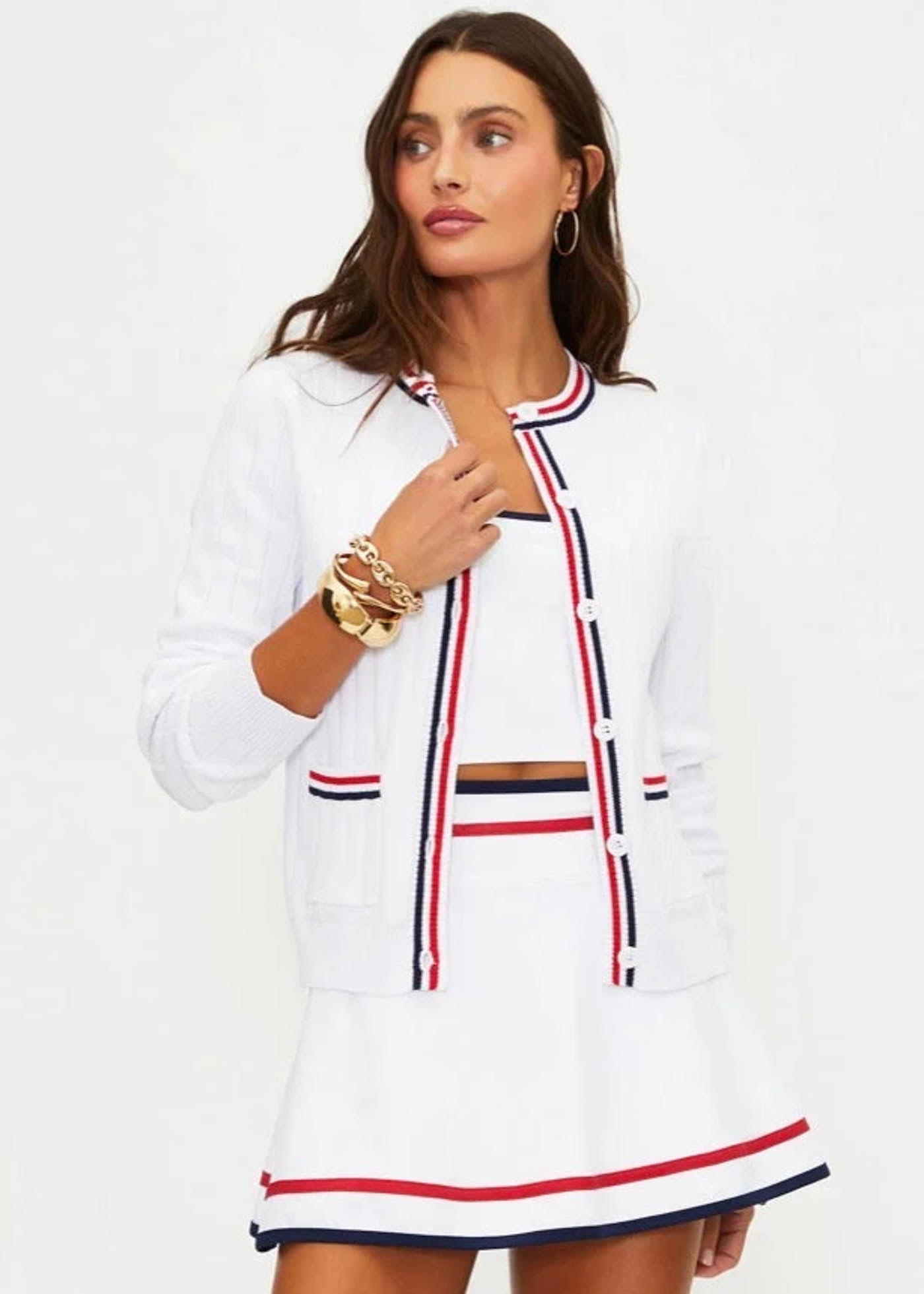 31 Beach Riot Ally Cardigan In Heritage White, $148, Shopluxlane.com